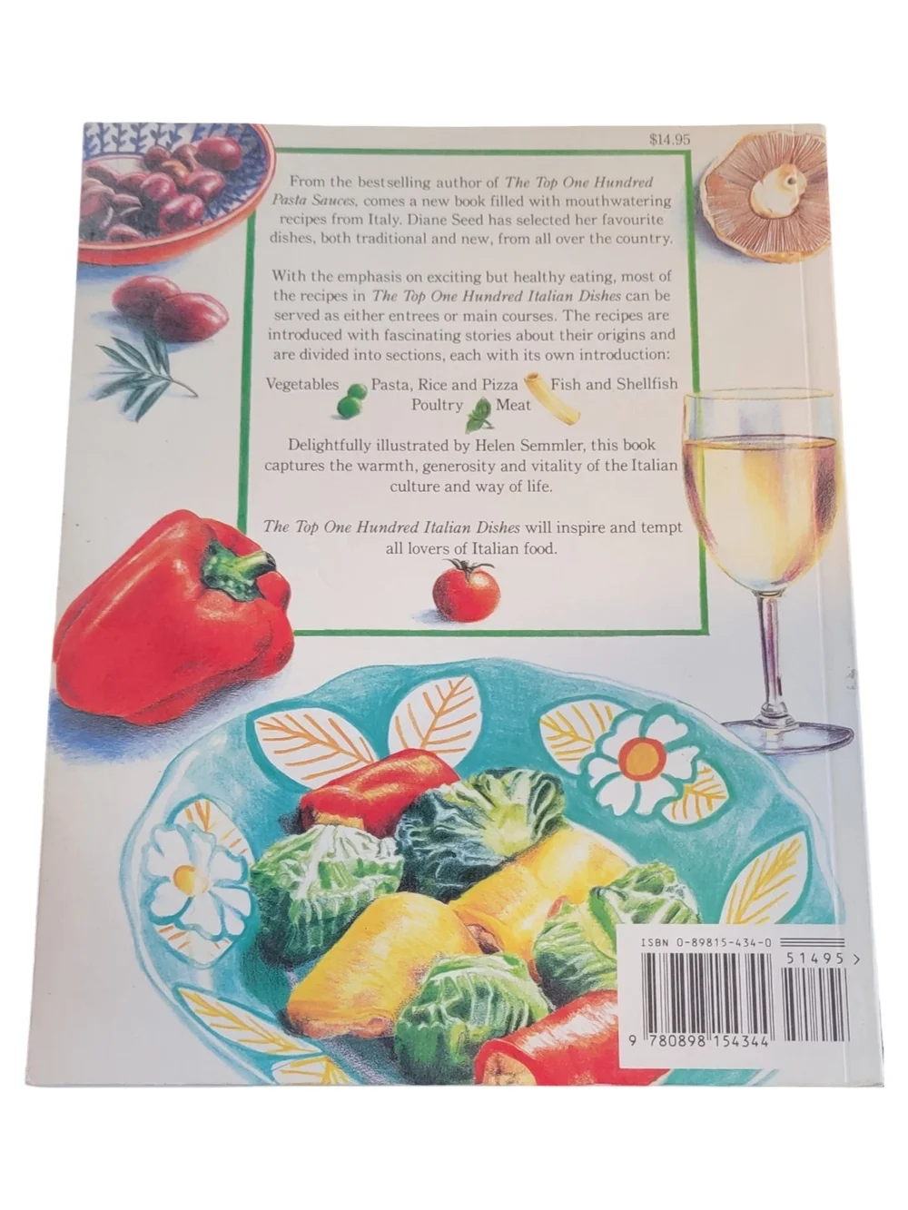 The Top One Hundred Italian Dishes by — White Cover